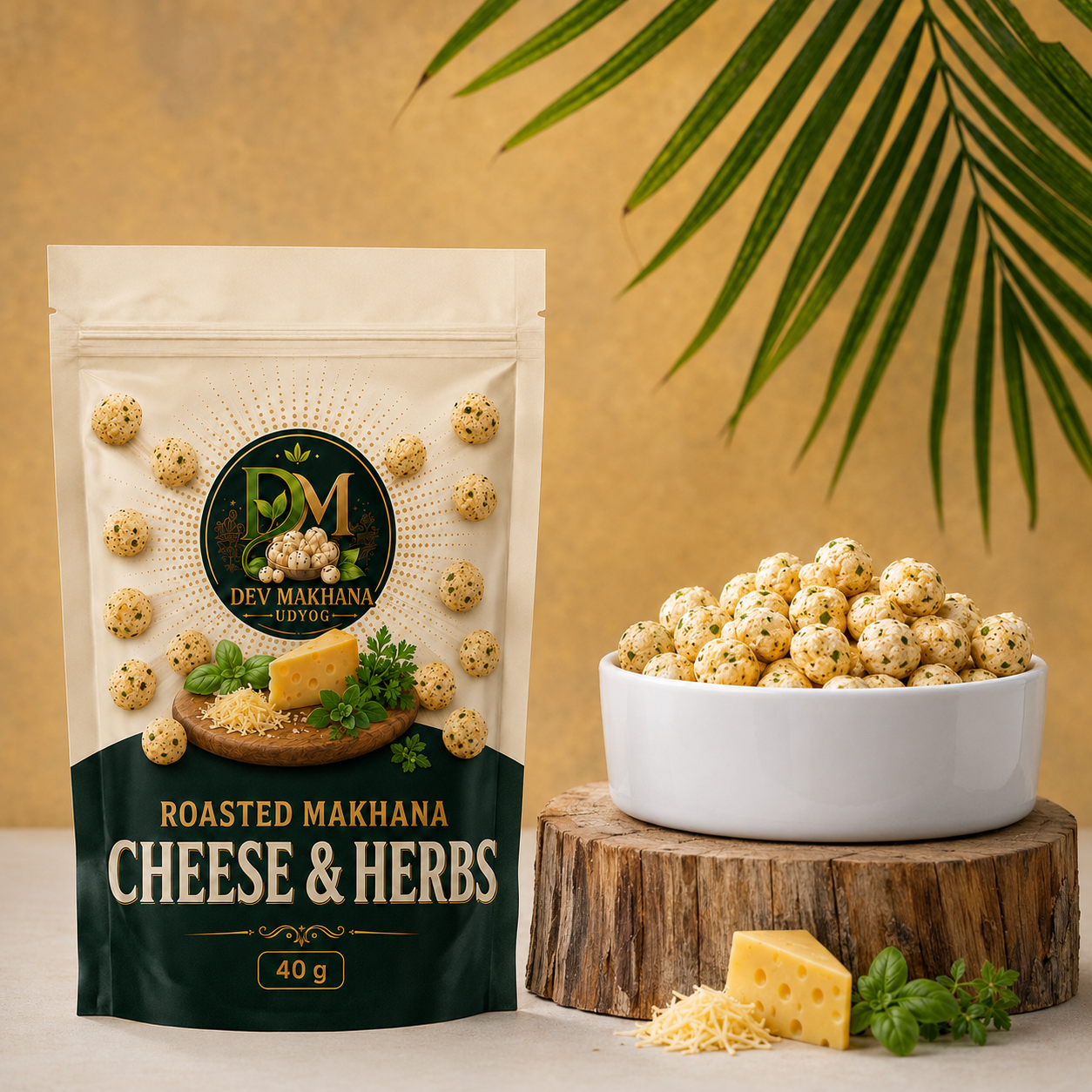 Roasted Makhana Snacks (Cheese & Herbs) (40 g)